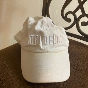 White Tri Delta Hat